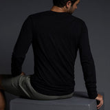 Jersey Long Sleeve Crew Neck T-Shirt Black