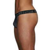 Undertone Thong Newsprint Black