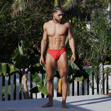 Poolside Swim Thong Cayenne Red