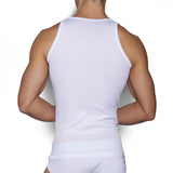 Layers Classic Ribbed Fitted Tank White