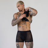 Sheer Boxer Brief Black