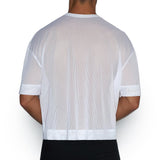 Scrimmage Oversized Crop Top Jay White