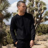 Dual Layer Crew Neck Sweatshirt Black