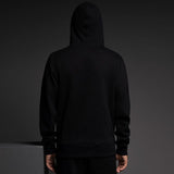 Dual Layer Zip Hoodie Black