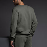 Dual Layer Crew Neck Sweatshirt Gunmetal