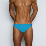 Poolside Swim Thong Cyan Blue