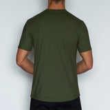 Perfect Pima Relaxed Deep V-Neck T-Shirt Gladwin Green