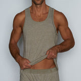 Hand Me Down Relaxed Tank Kai Khaki Heather