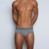 Hand Me Down Mid Rise Brief Smoke Heather