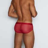 Sheer Fly Front Brief Rowan Red