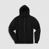 Dual Layer Zip Hoodie Black