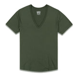 Perfect Pima Relaxed Deep V-Neck T-Shirt Gladwin Green